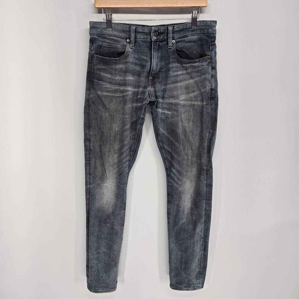 G-Star Raw Revend Skinny Jeans Mens 32x30 Dark Blue Wash Stretch Denim (30x29)